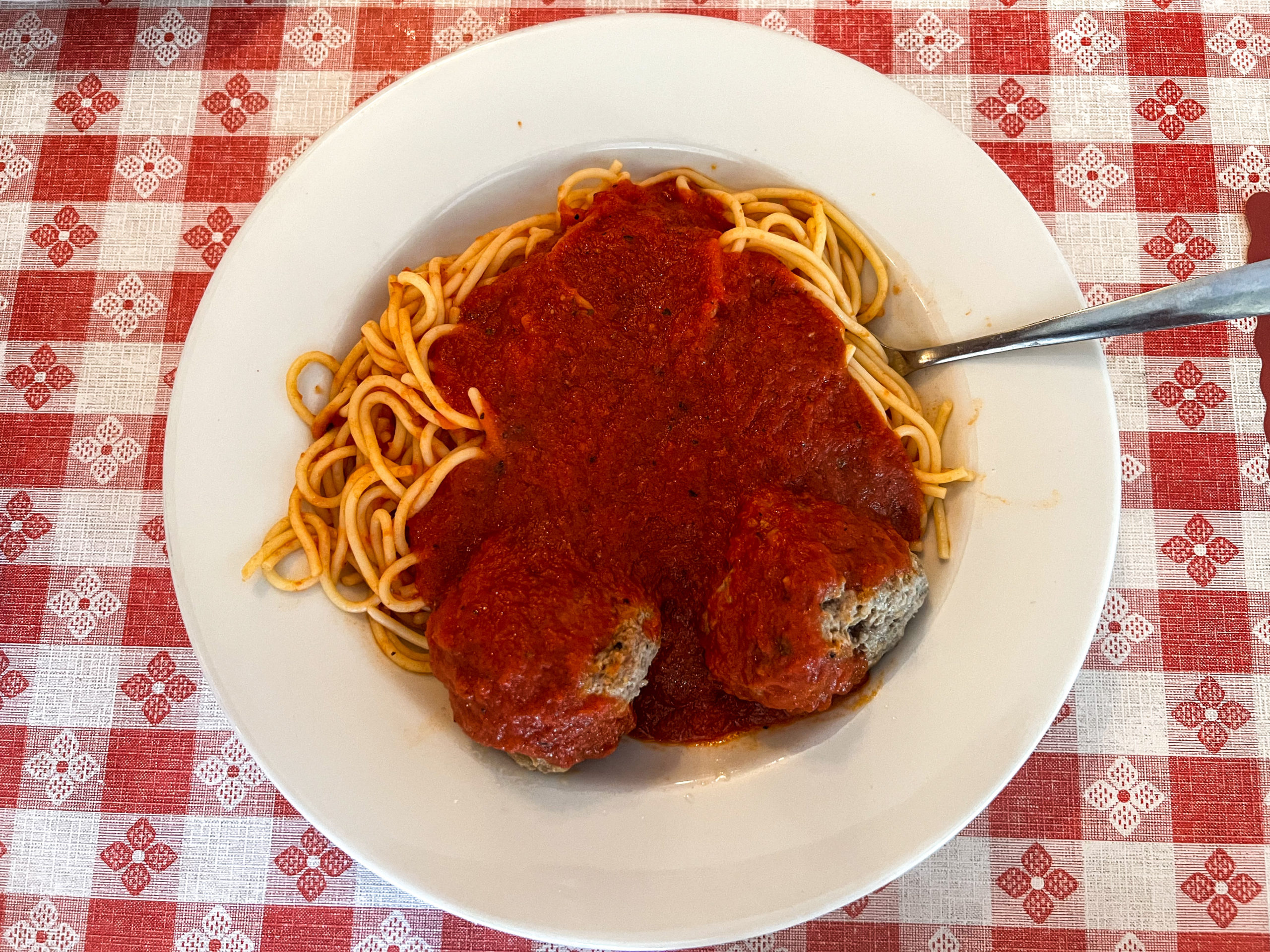 The spaghetti and meatballs at Italian Touch - some of the best around.