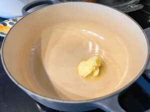 Butter melting for bechamel