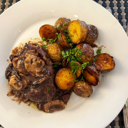 Coq au Vin and Special Potatoes
