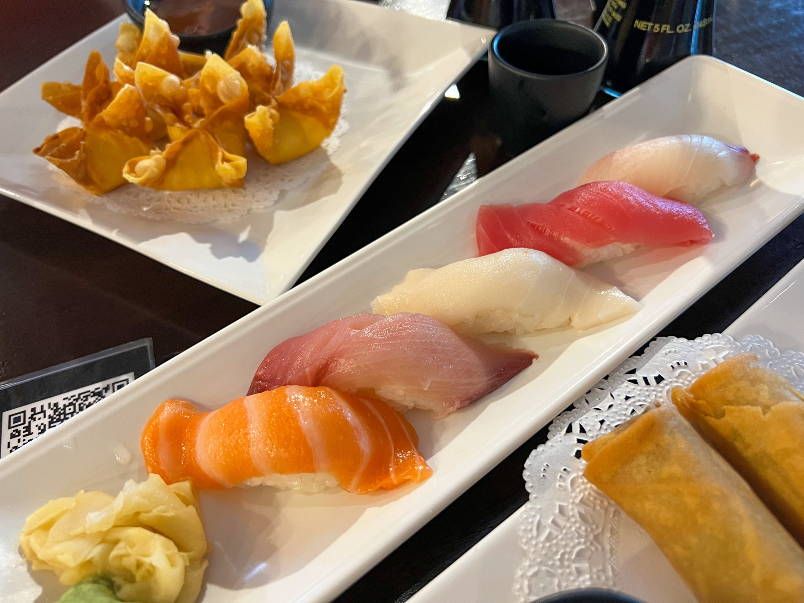 Sushi appetizer with five pieces of Nigiri