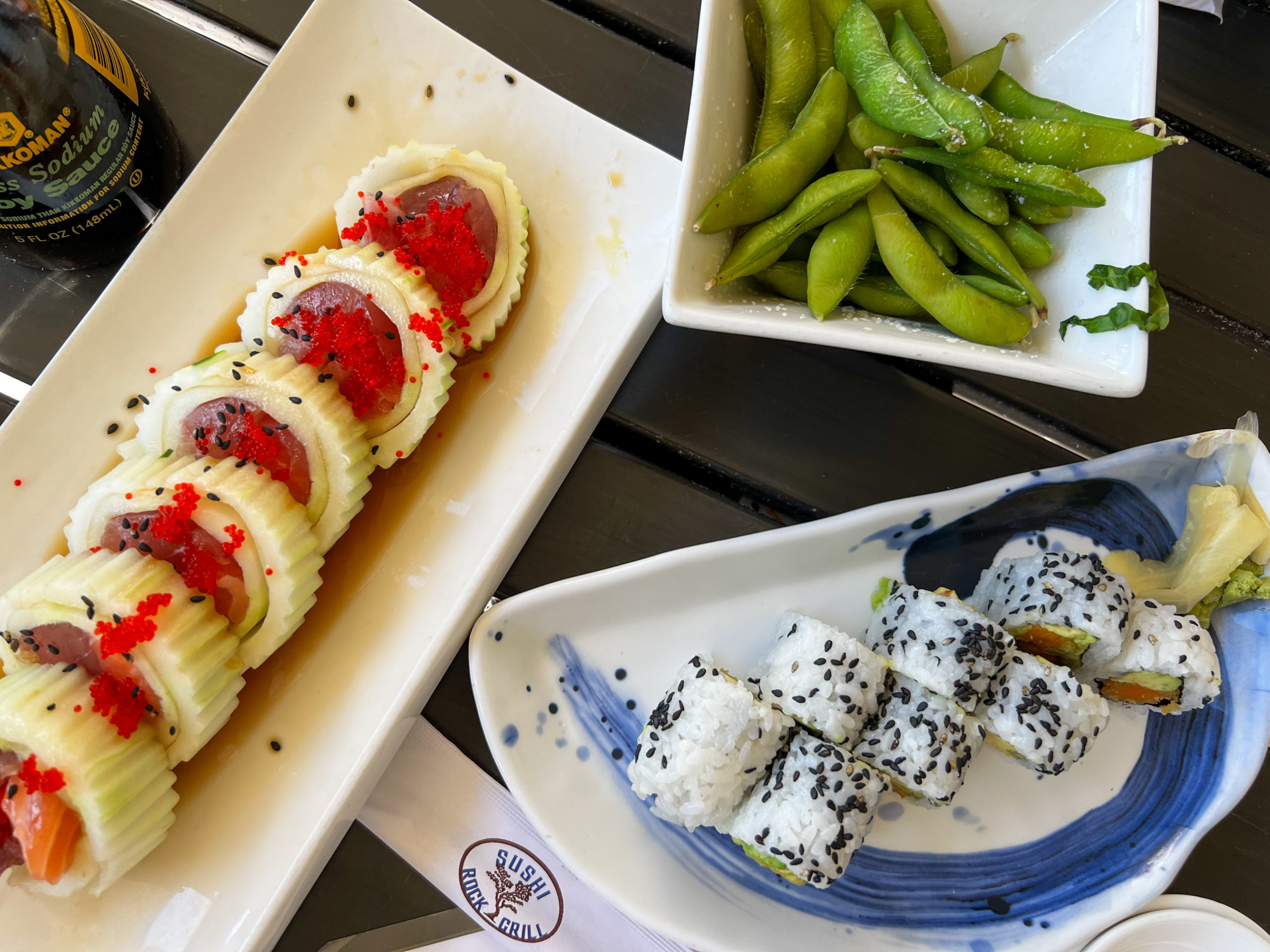 Lollipop roll, Yummy roll and edamame