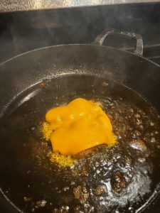 Melting the cheese
