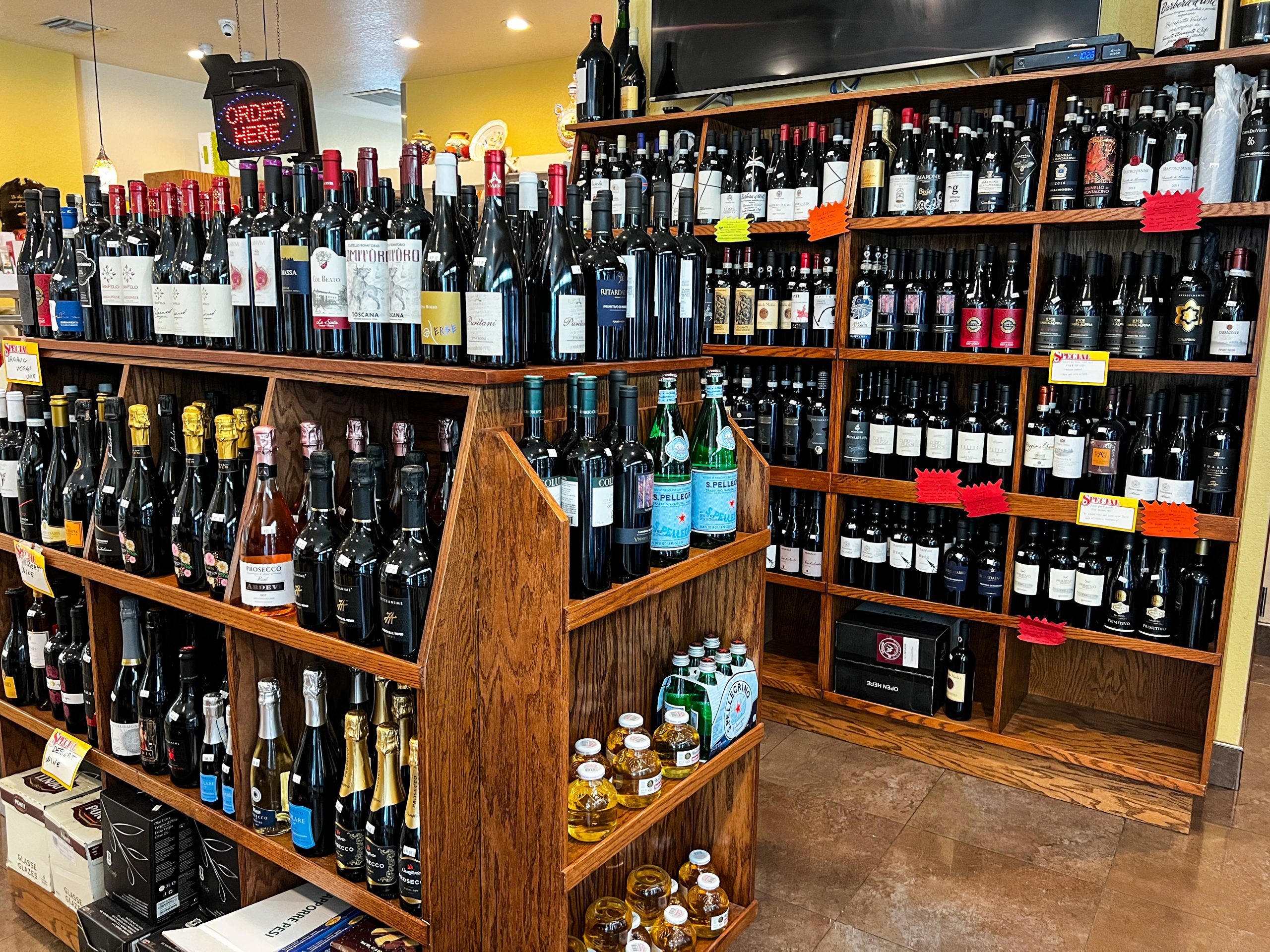 Fantastic selection of wines on the shelves