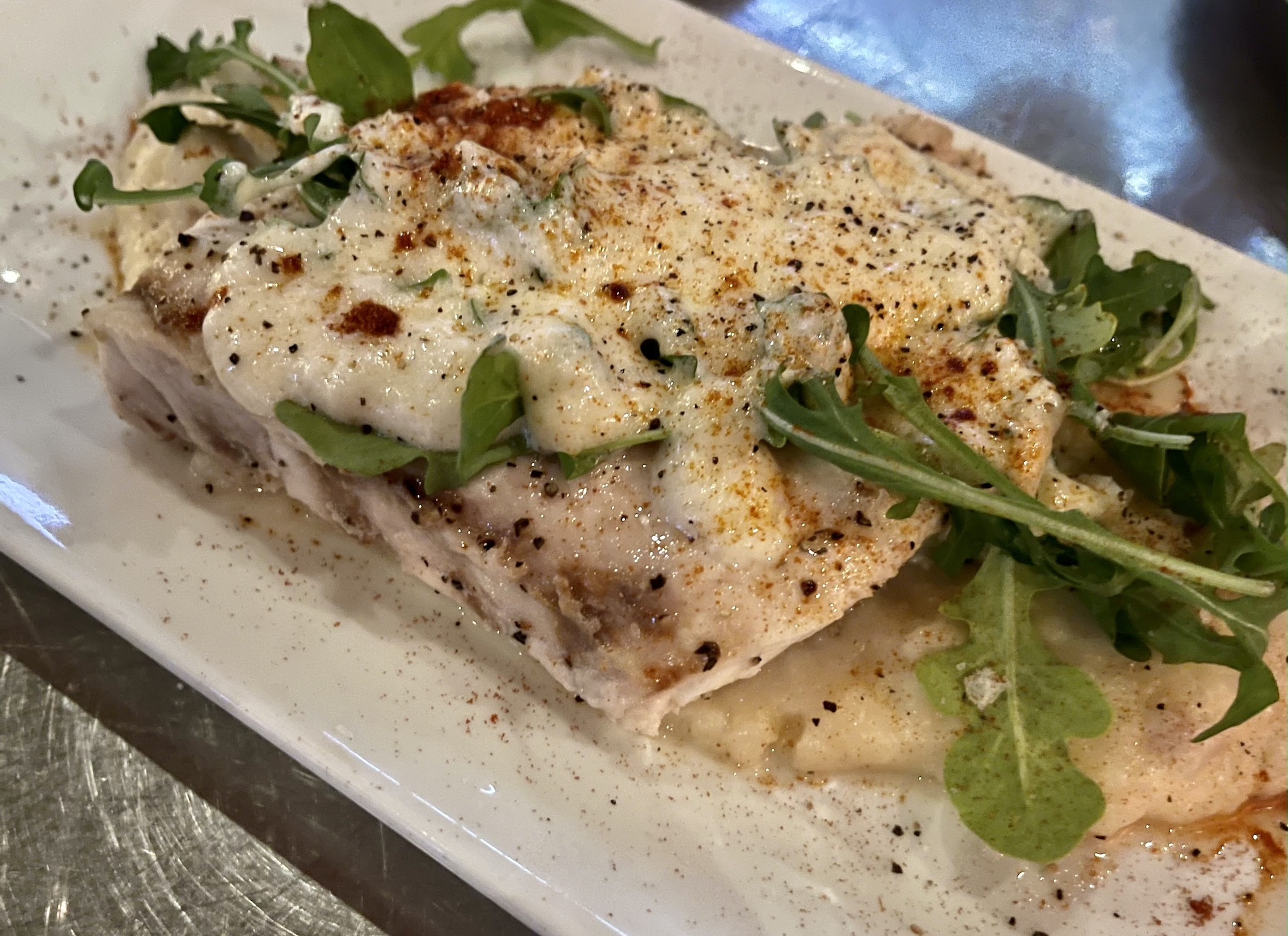Renzo's Black Grouper - seared and served with a Champagne cream sauce