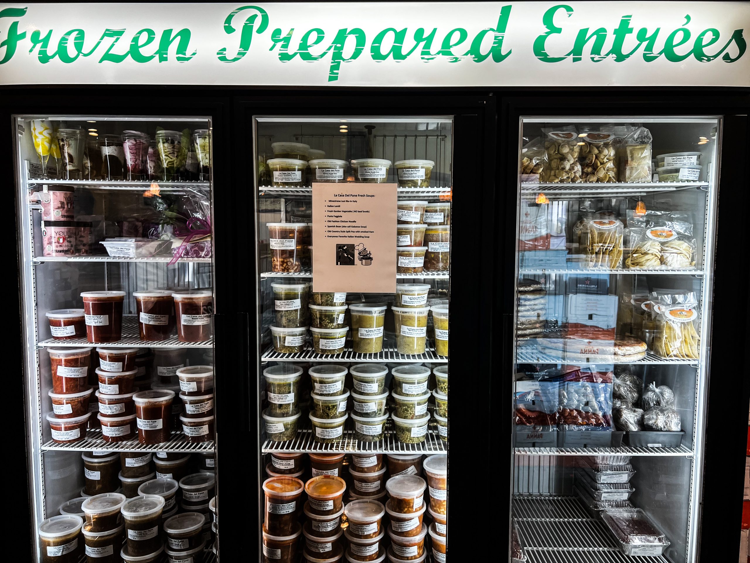 Tons of frozen and prepared items available for grab and go