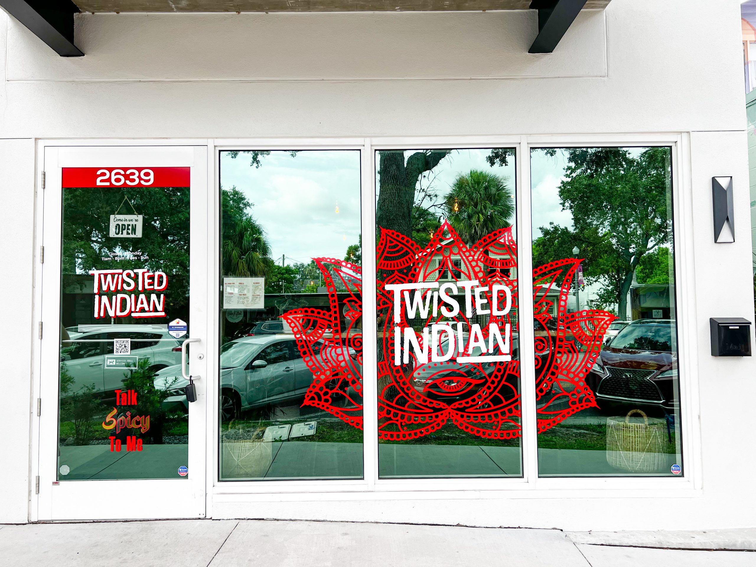 The entrance of The Twisted Indian