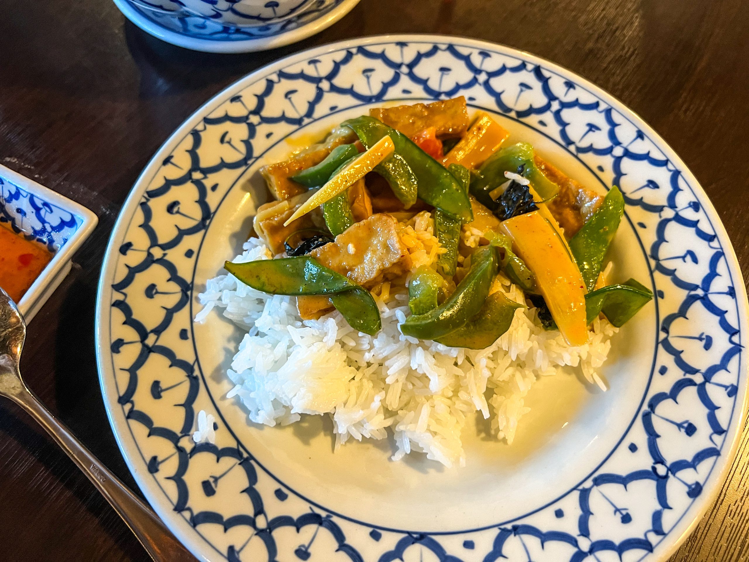 Plated Red Curry with rice