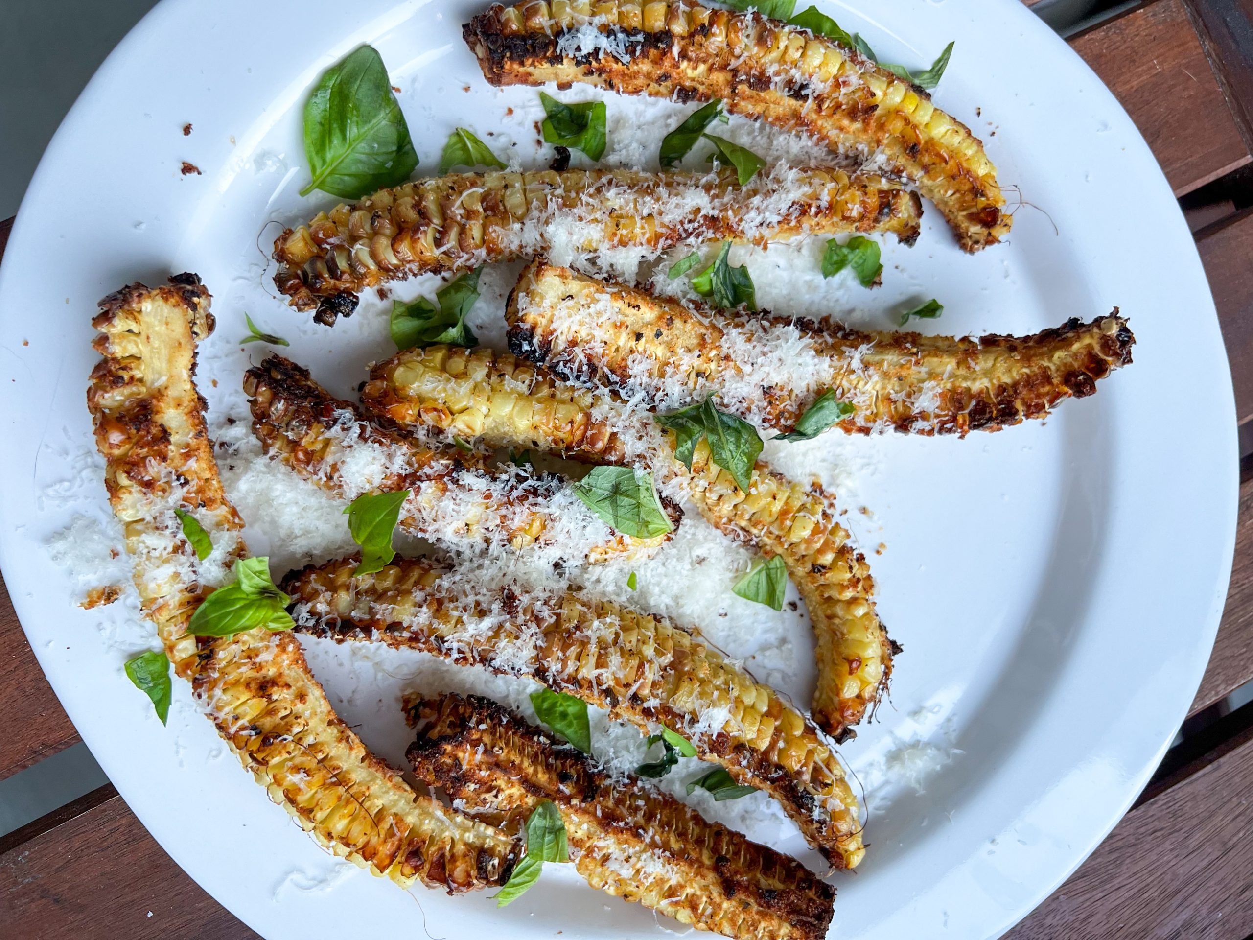 Cacio e Pepe Corn ribs are the fun side dish that your holiday table needs