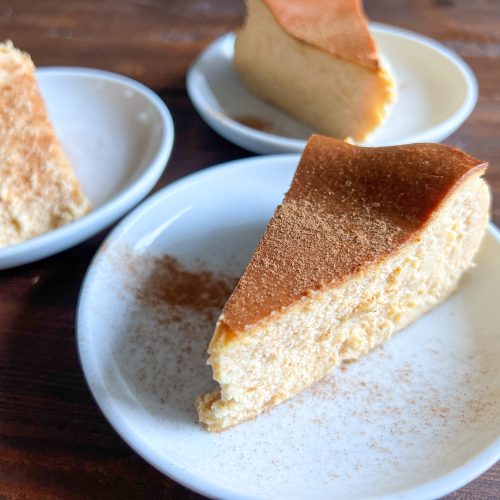 Pumpkin Basque Cheesecake - the perfect Thanksgiving dessert