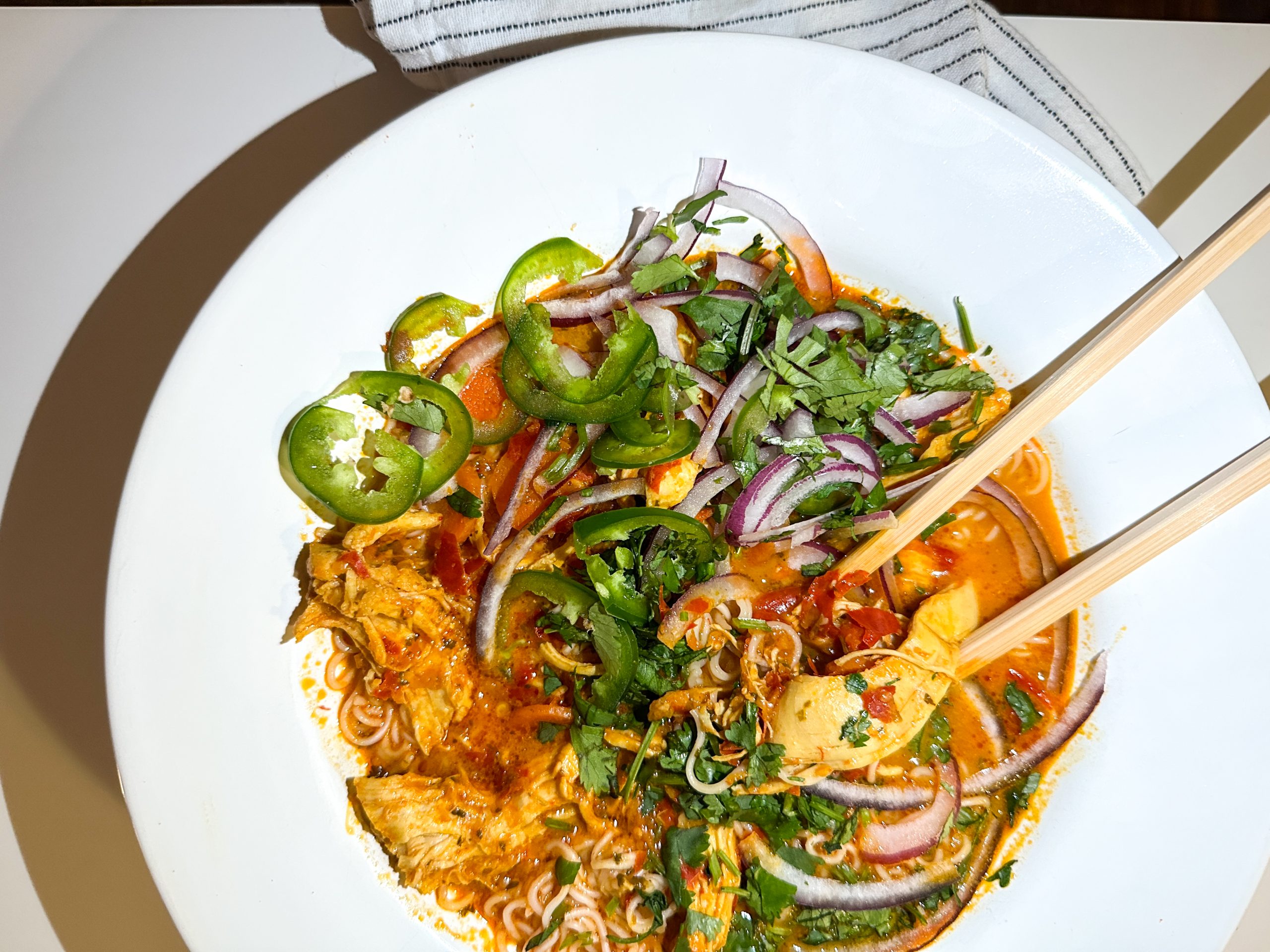 Healthy Miso Ramen with Chicken - Ahead of Thyme