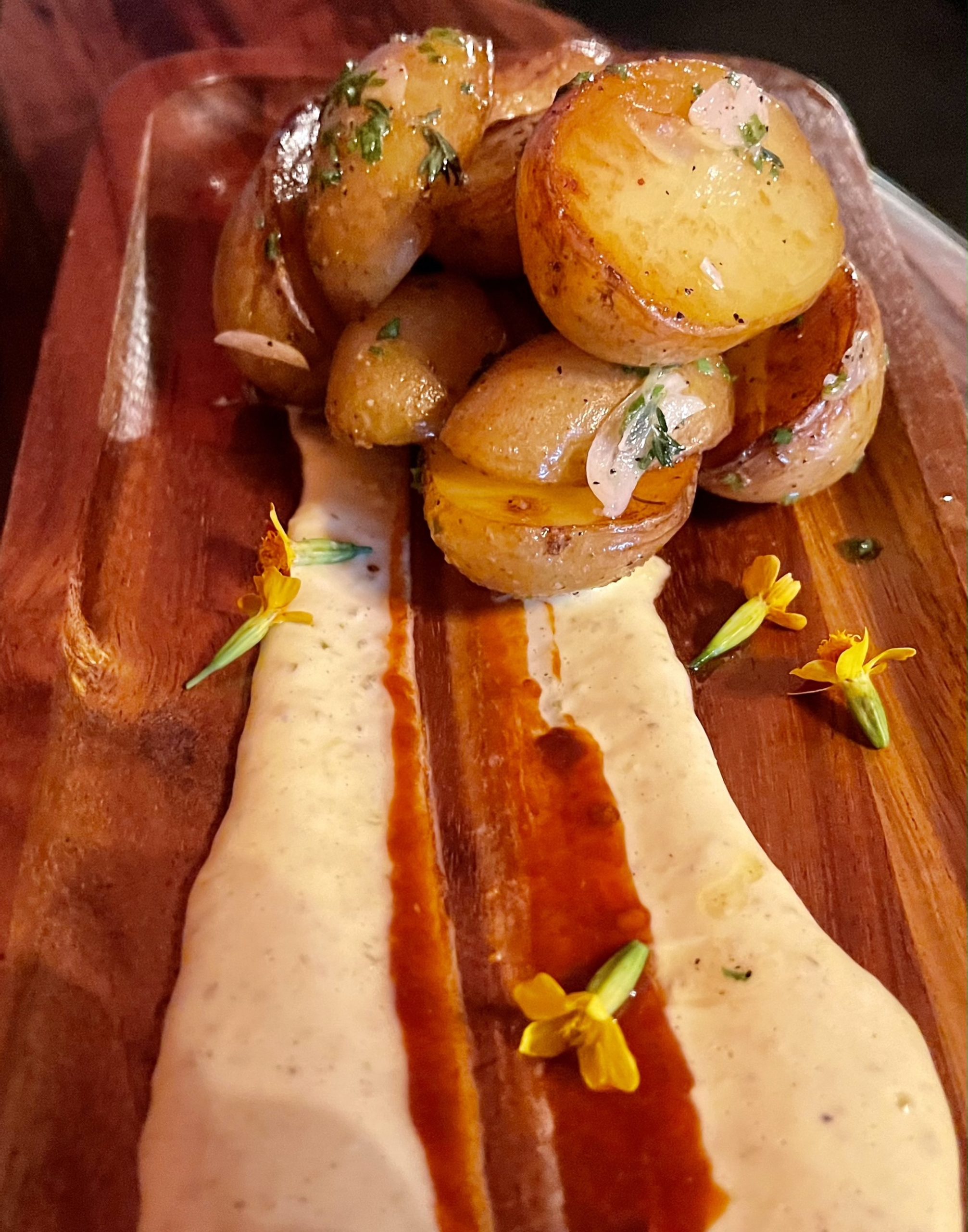 Calida Pan Fried Potato - herbs, garlic, lemon chili aioli