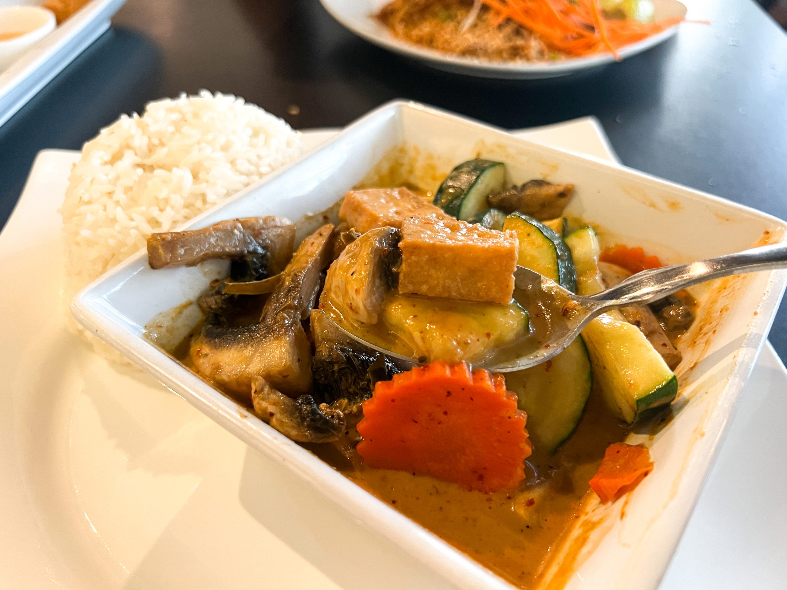 Panang Curry with fried tofu