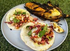 Fish Tacos with Spicy Mango-Cabbage Slaw Recipe