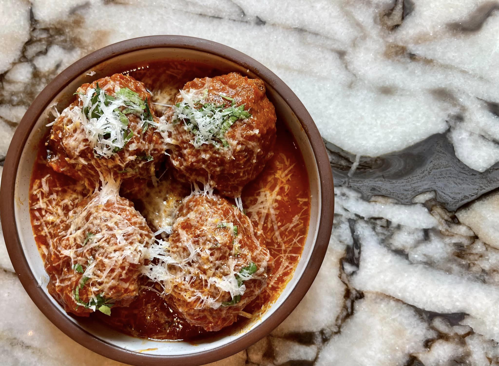 Meatballs with pomodoro and parmesan
