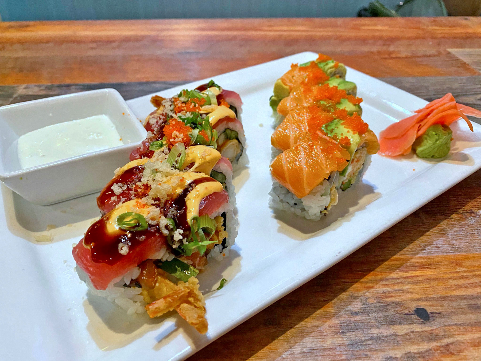 Red Dragon Roll (L) The Lure Roll (R)