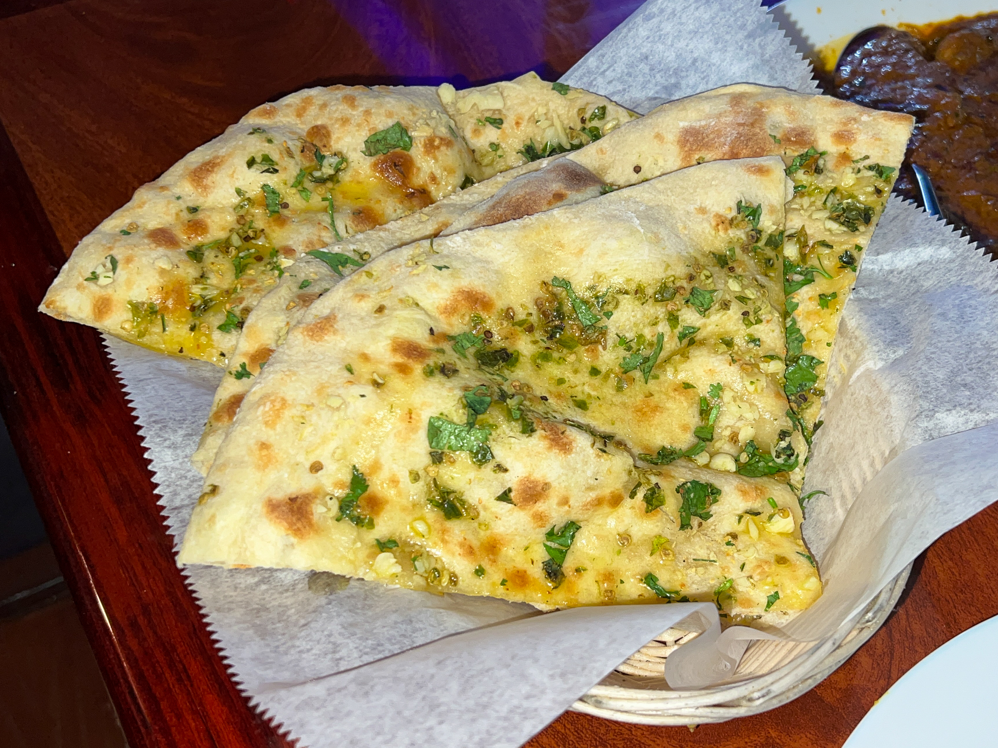 Indian Bistro Garlic and Chilli Naan