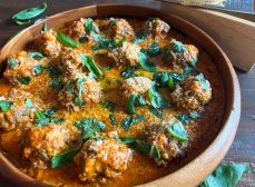 Mortadella & Beef Meatballs with Roasted Red Pepper Sauce Recipe