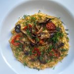 Oven Risotto with Roasted Mushrooms & Tomatoes