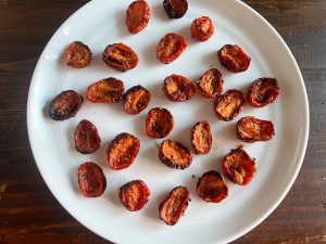 The roasted tomatoes