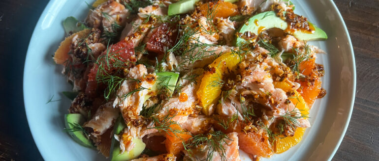 Slow Roasted Salmon with Citrus & Spicy Chili Crunch Recipe