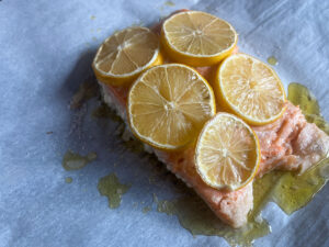 Slow roasted salmon