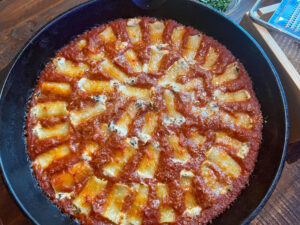 Rigatoni after the bake in the oven