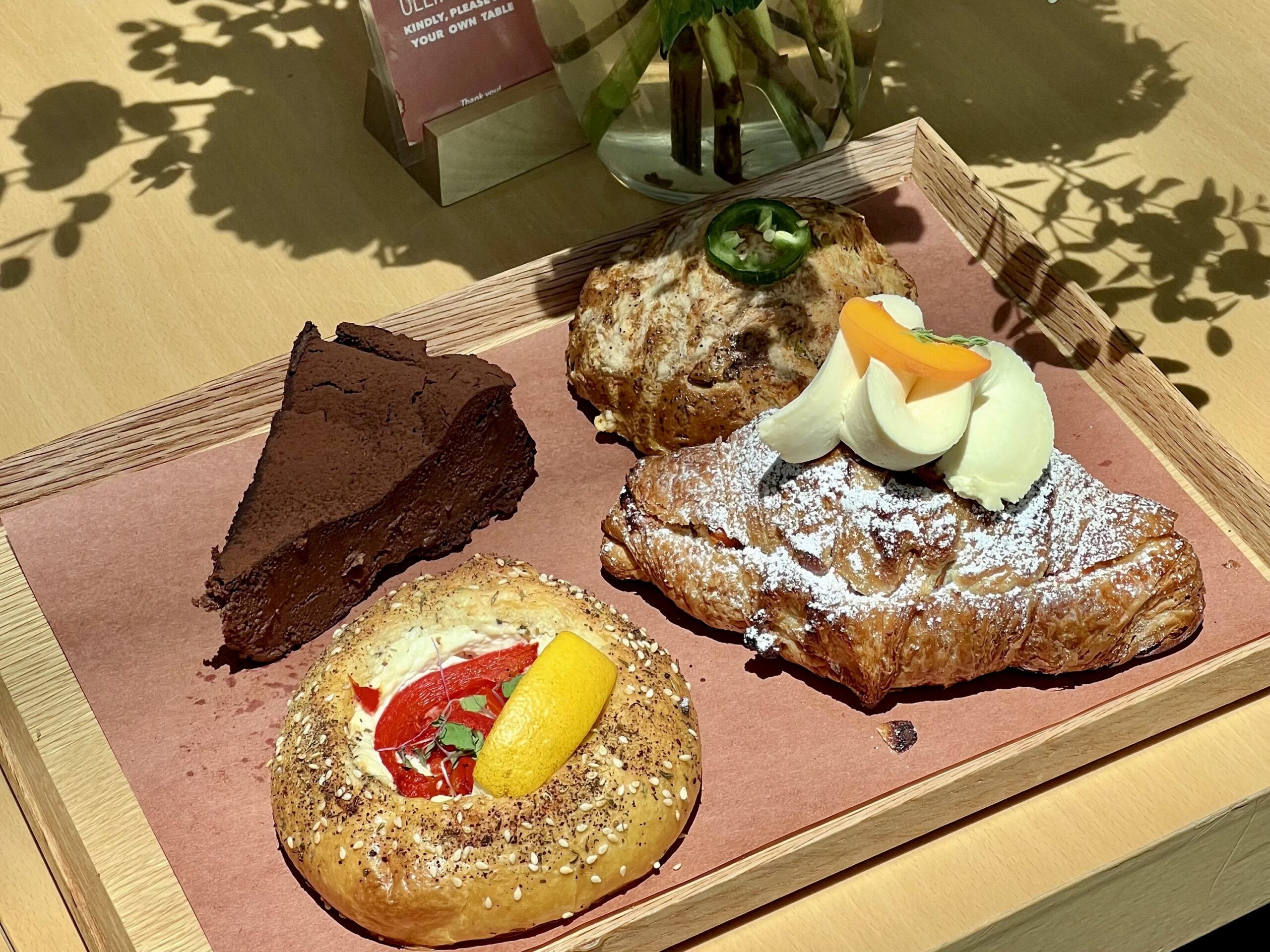 A tray of assorted pastries