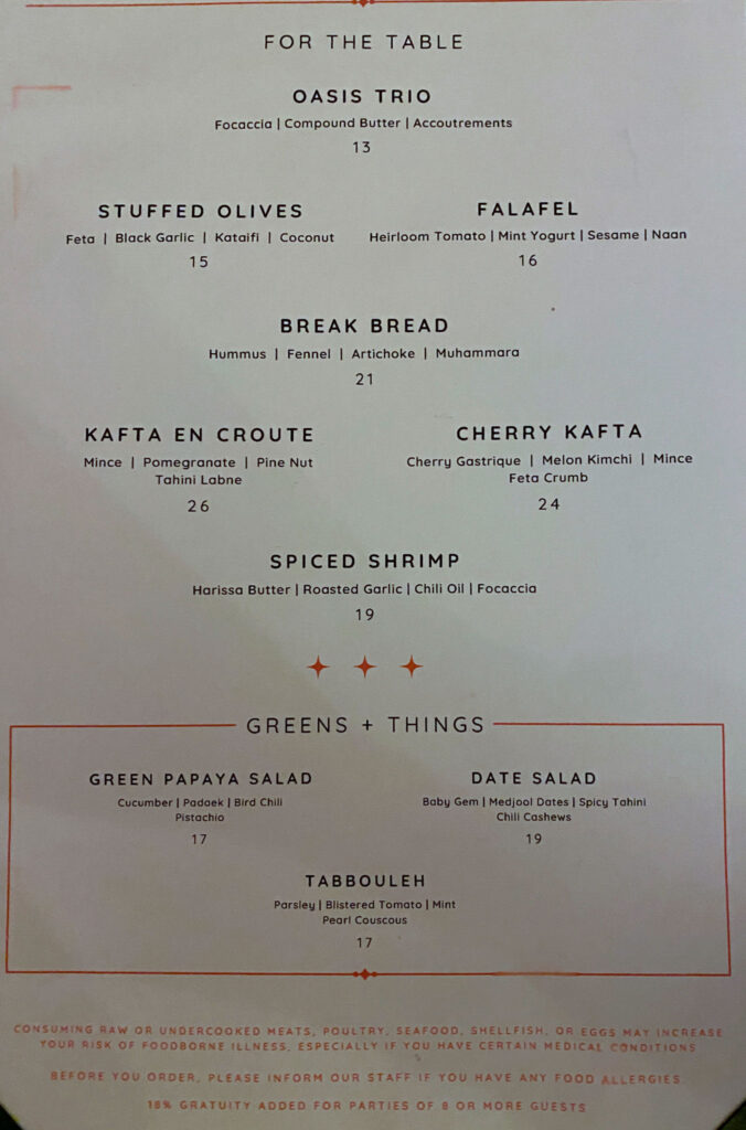 Red String Menu Red Thread St. Petersburg FL Review March 2025