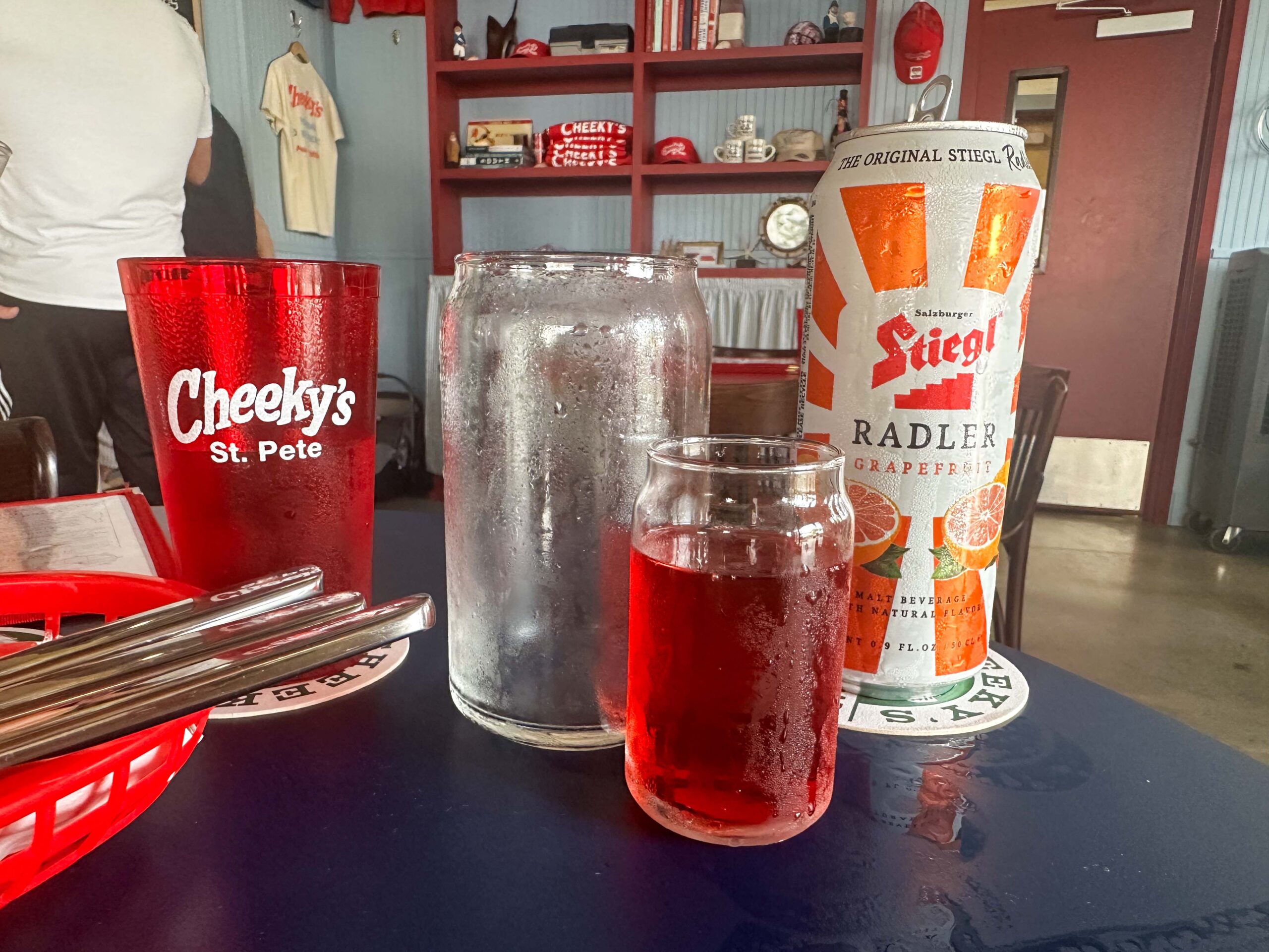 Stiff Stiegl before the beer and the mini negroni were combined