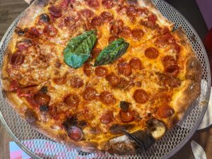 The Classic pizza with mozzarella and tomato sauce with the addition of pepperoni