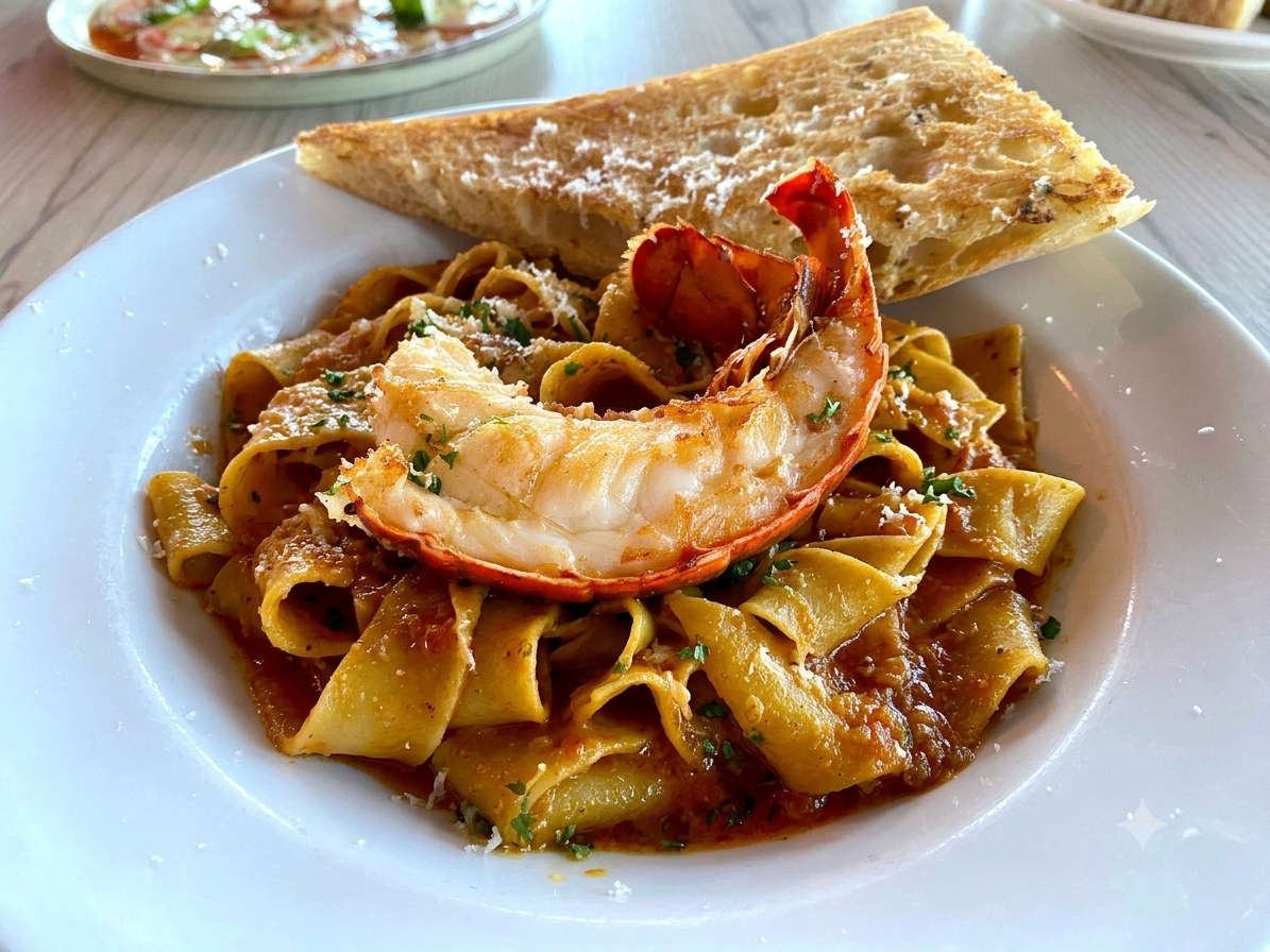 Steamed Maine Lobster Tail & House Made Pappardelle
